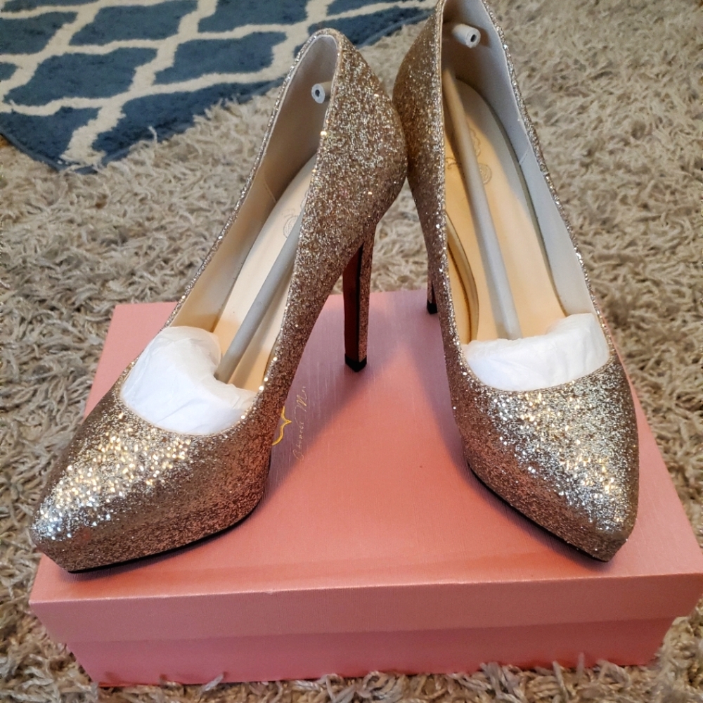 Gold Sparkly Heels